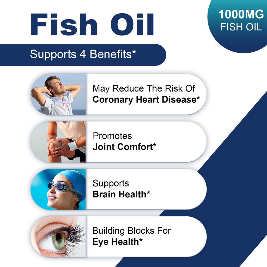 Omega 3 Fish Oil 1000 mg 400 Softgels EPA DHA K54046