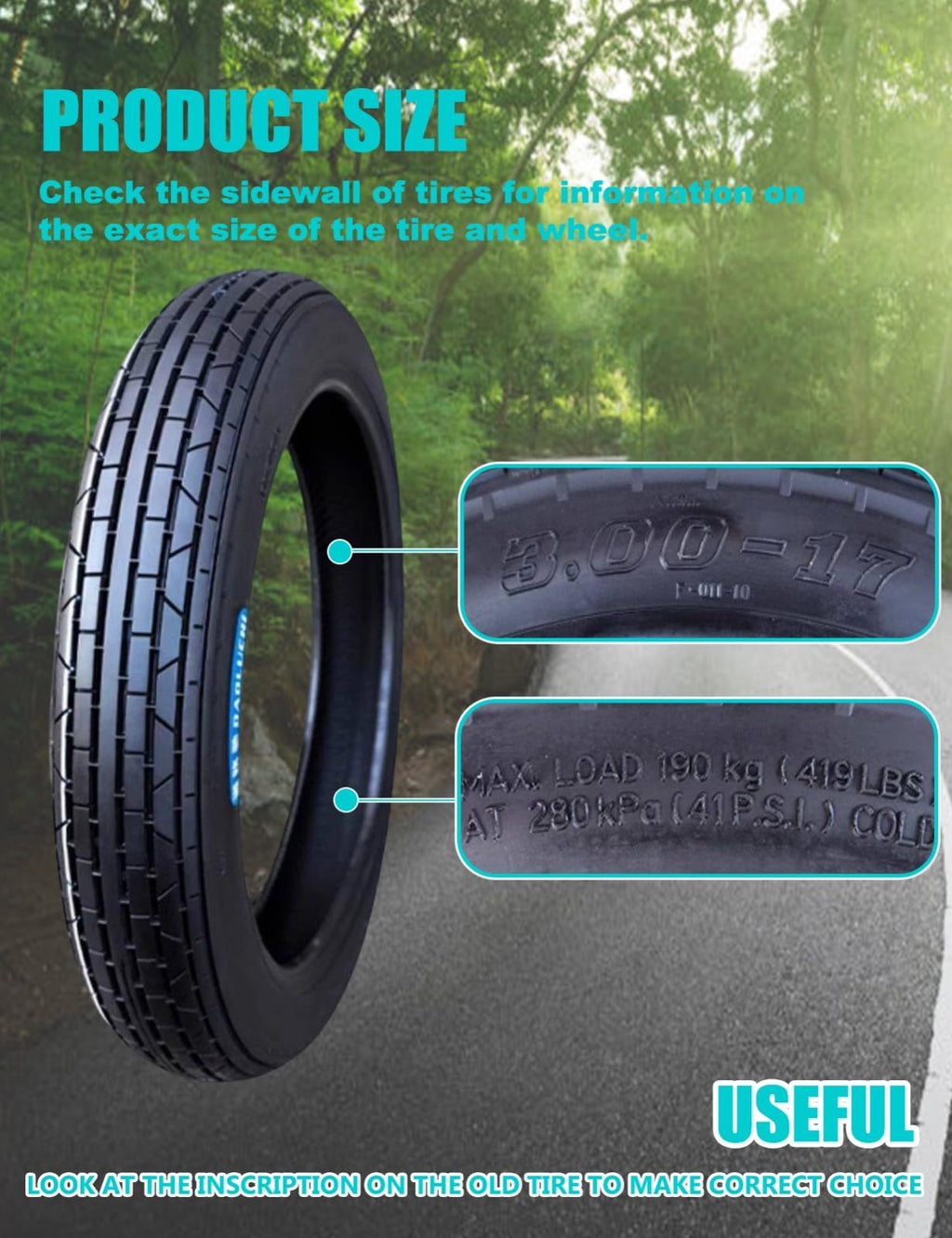 17 6PR TT Dirt Bike Tire and Inner Tube O97711