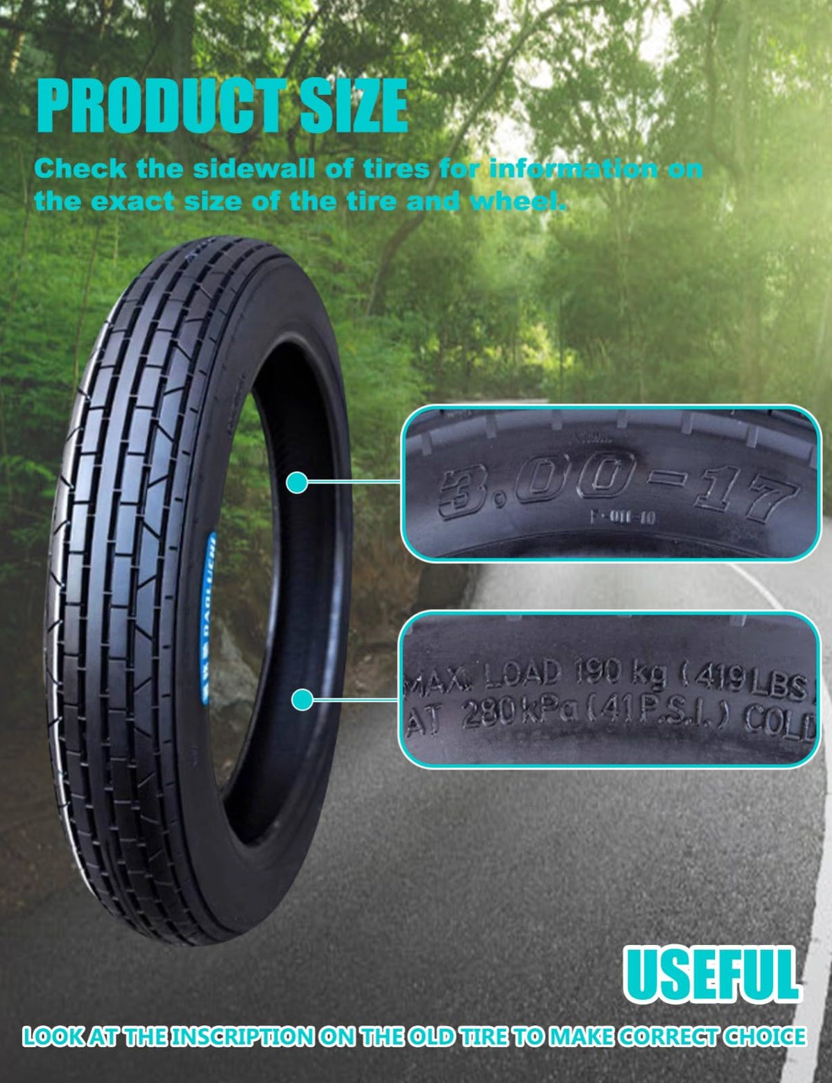 17 6PR TT Dirt Bike Tire and Inner Tube O97711