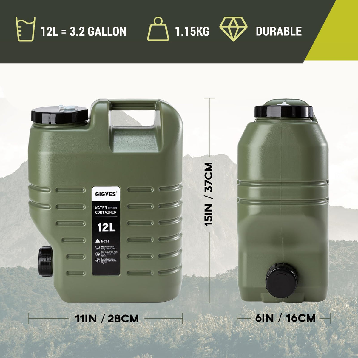 3.2 Gallon Camping Water Jug with Spout V591788