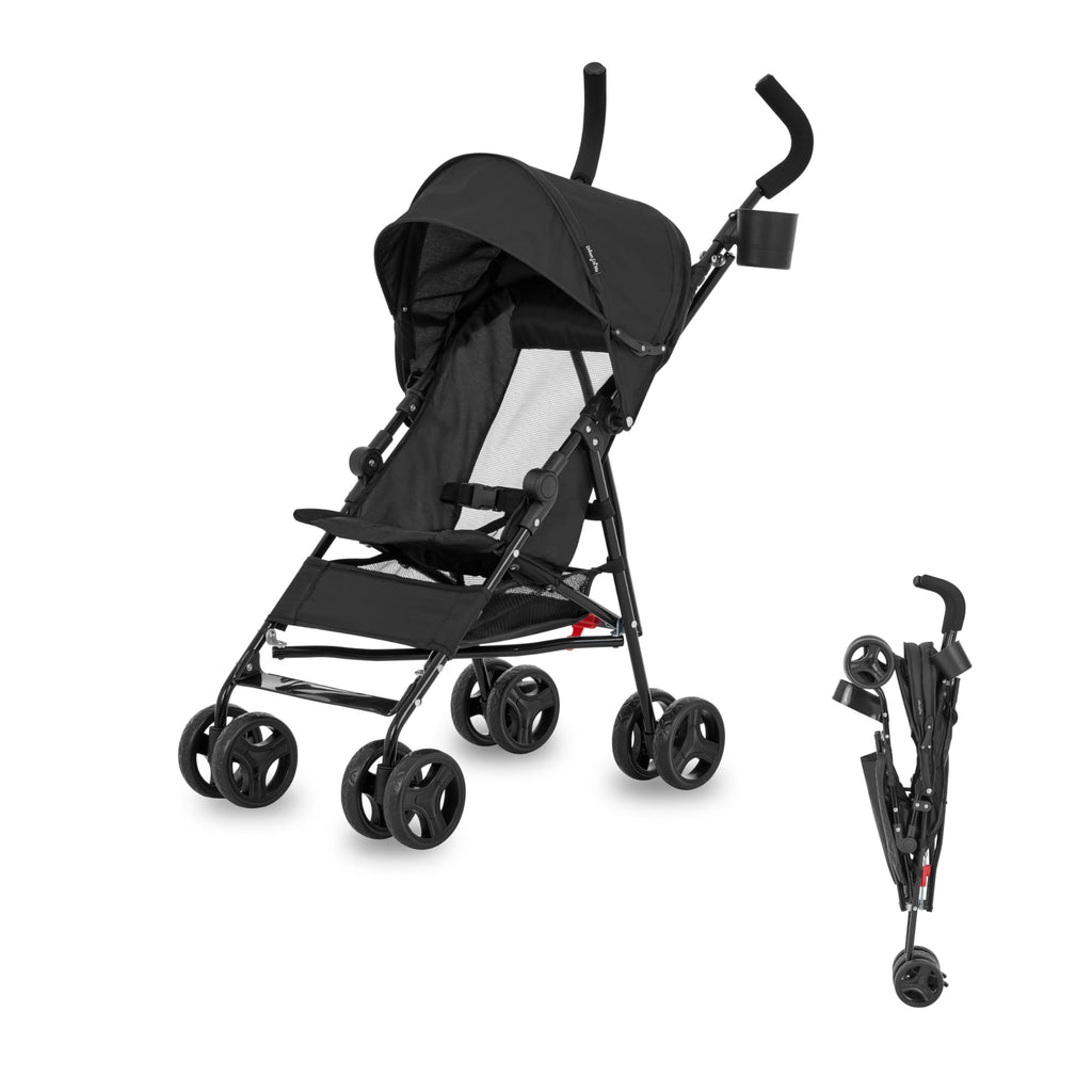 Lightweight Compact Umbrella Stroller with Cup Holder - Black M140379