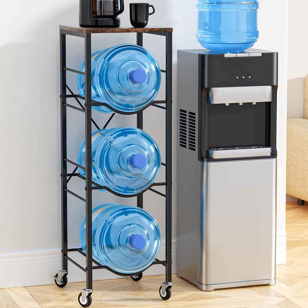 5 Gallon Water Jug Holder with Storage Shelves 3 Tier B7410