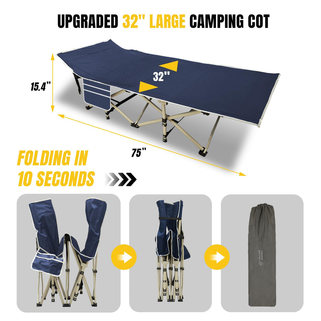 Folding Camping Cot with Mattress and Carry Bag U661