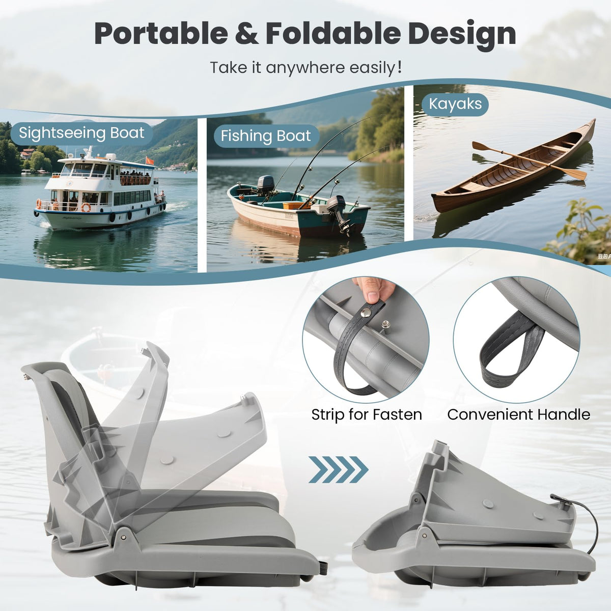 Folding Low Back Boat Seats B36014