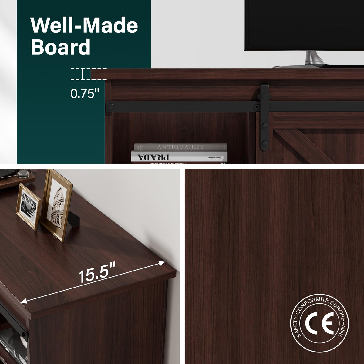 Rustic Oak 4 Drawer TV Stand G204
