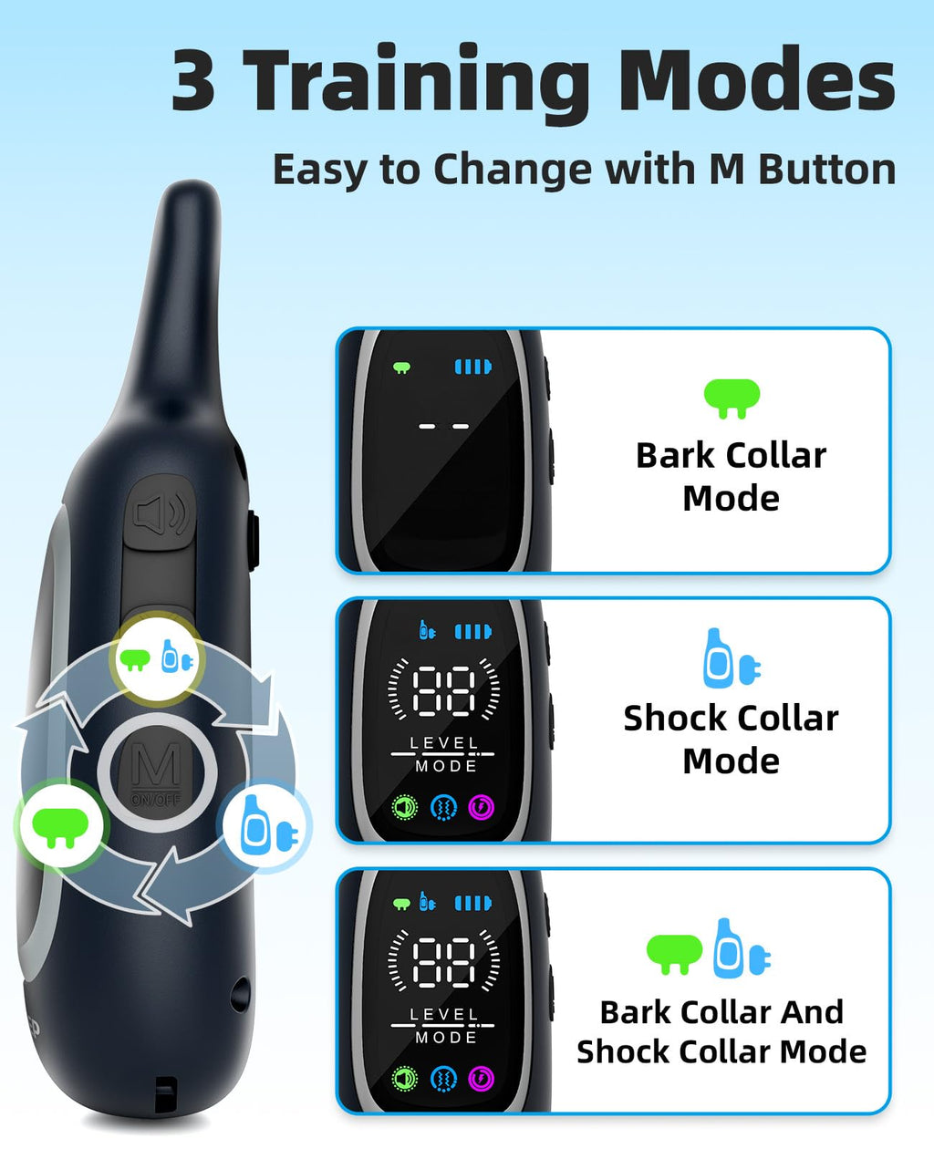 2-in-1 Dog Training Collar with Remote Y687