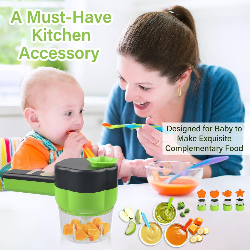 Electric Vegetable Slicer Set 4 in 1 Portable Rechargeable Wireless Food Processor U5519