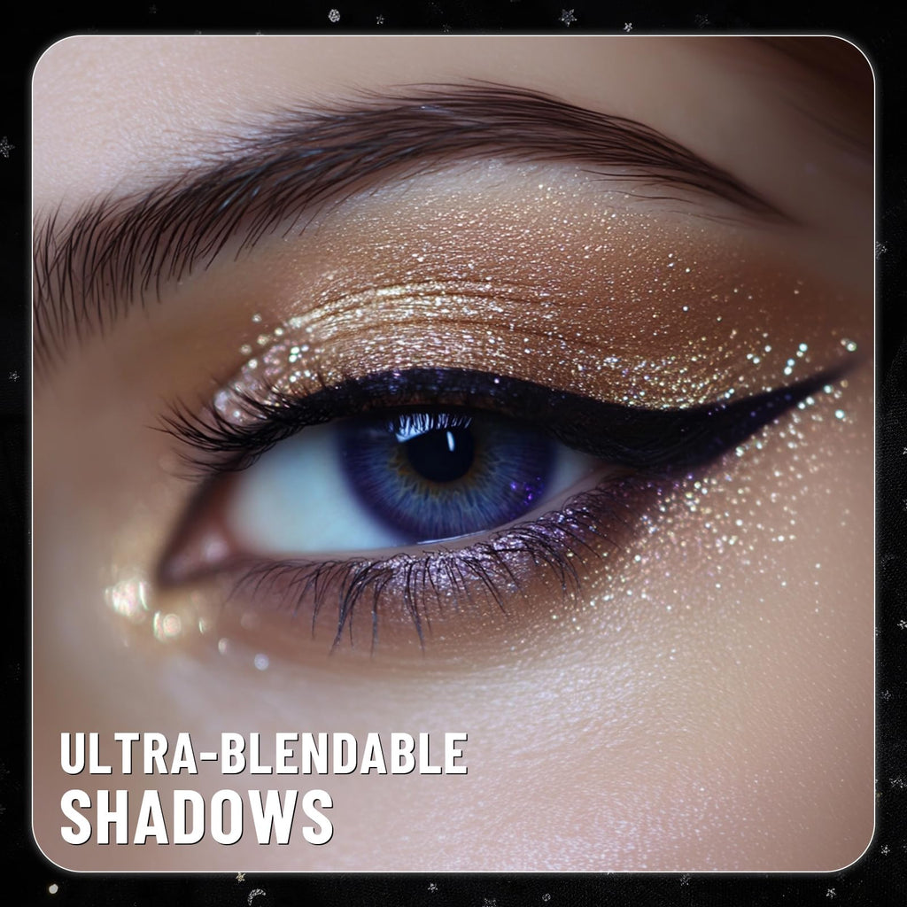 Baked Eyeshadow Makeup Palette 16 Pigmented Soft Neutrals Taupe Earth Tones Smoky Shades Glitter Matte Metallic Y849048