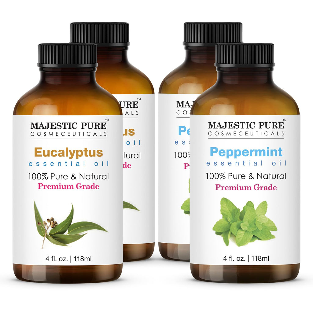 Peppermint and Eucalyptus Essential Oil 4 fl oz Pack of 2 G4365