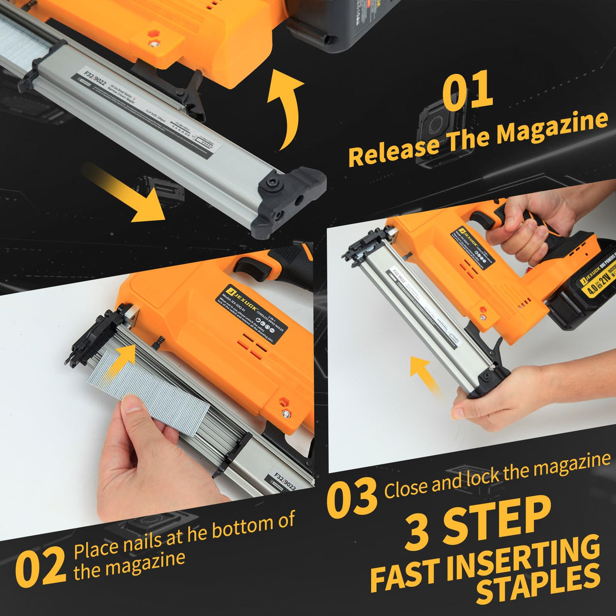 Cordless Nail Gun with Battery W2681