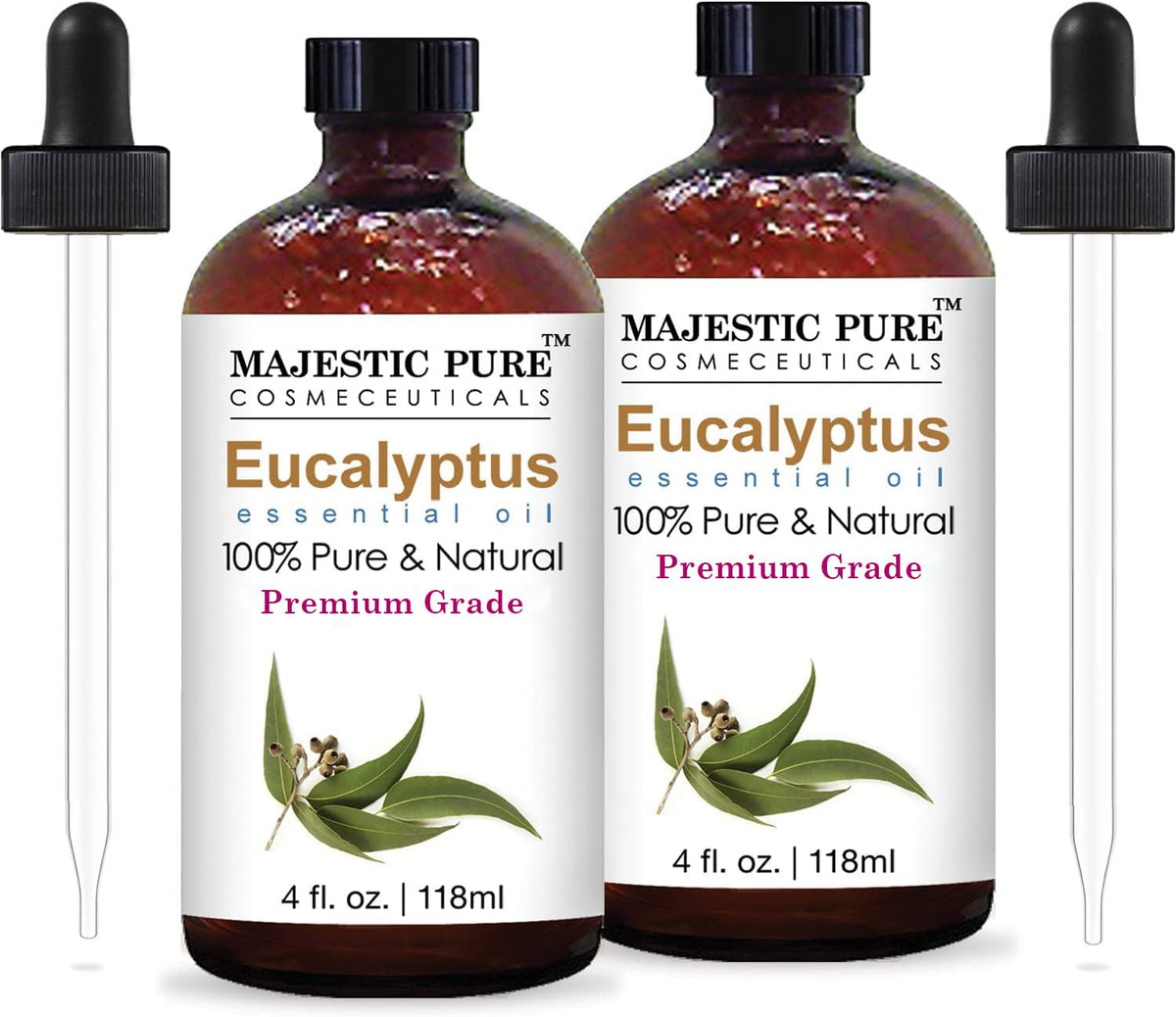 Peppermint and Eucalyptus Essential Oil 4 fl oz Pack of 2 G4365