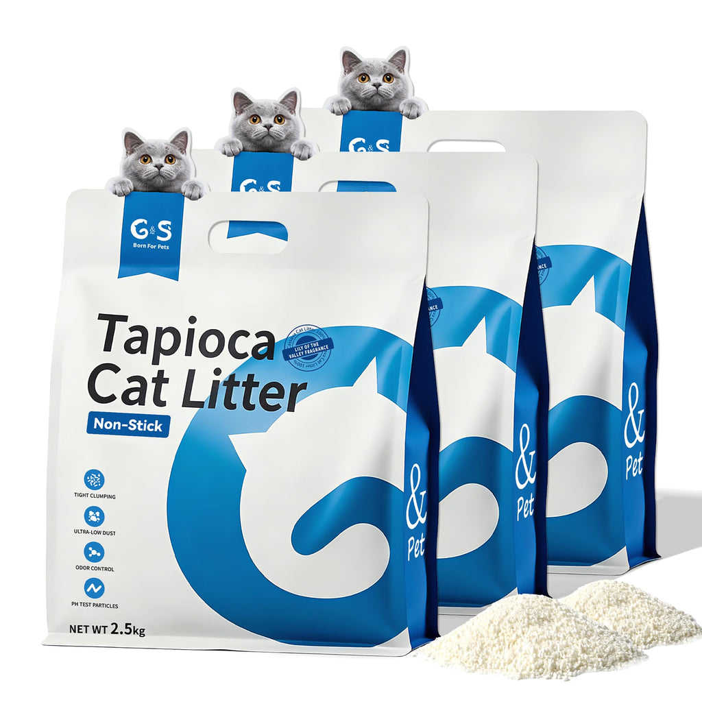 Tapioca Cat Litter Rapid Clumping 5.5lb × 3 Bags F6035