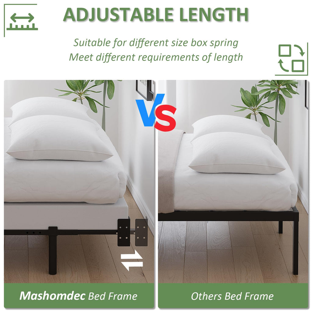 Queen Size Black Metal Bed Frame O561689