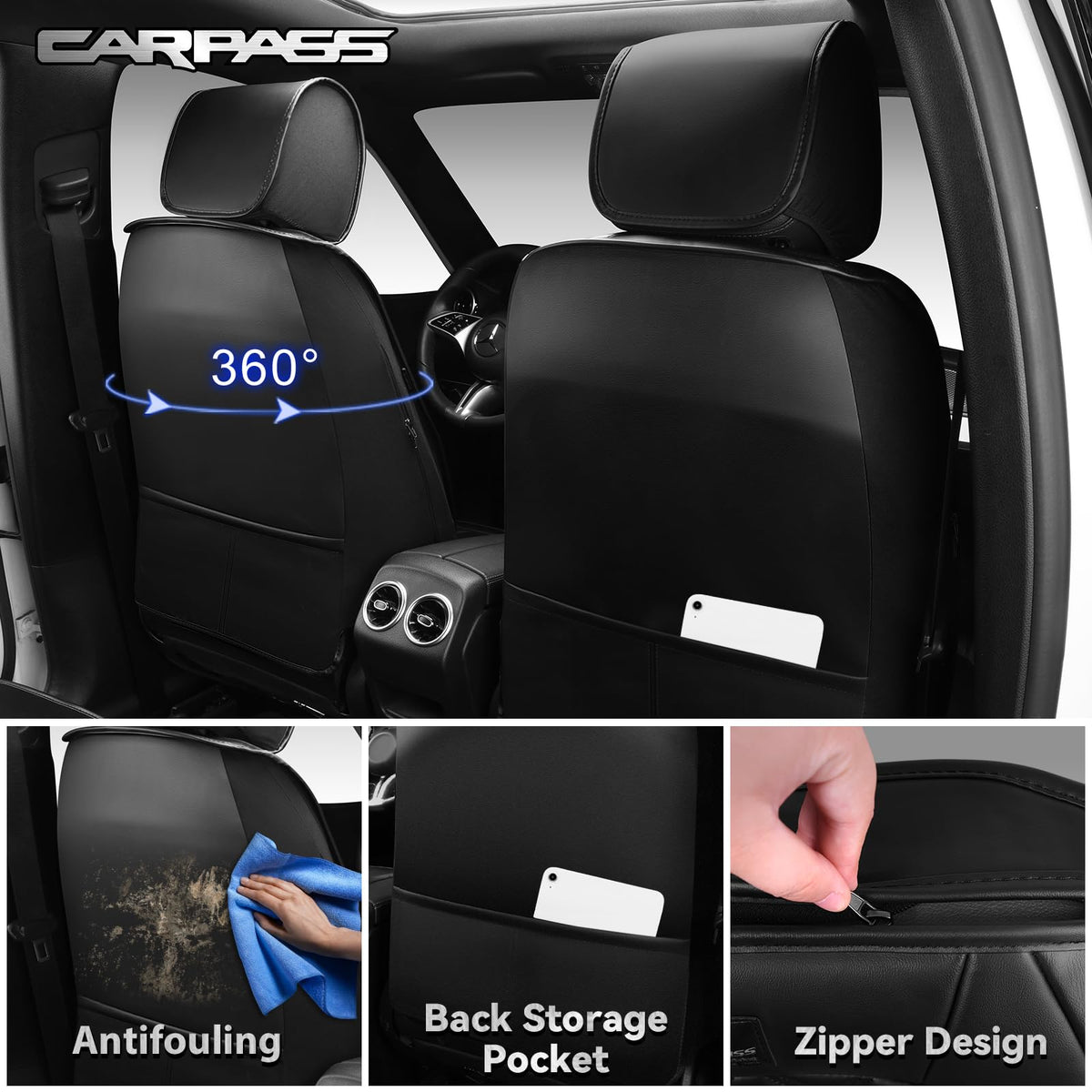 Nappa Leather Car Seat Covers Full Set I2520