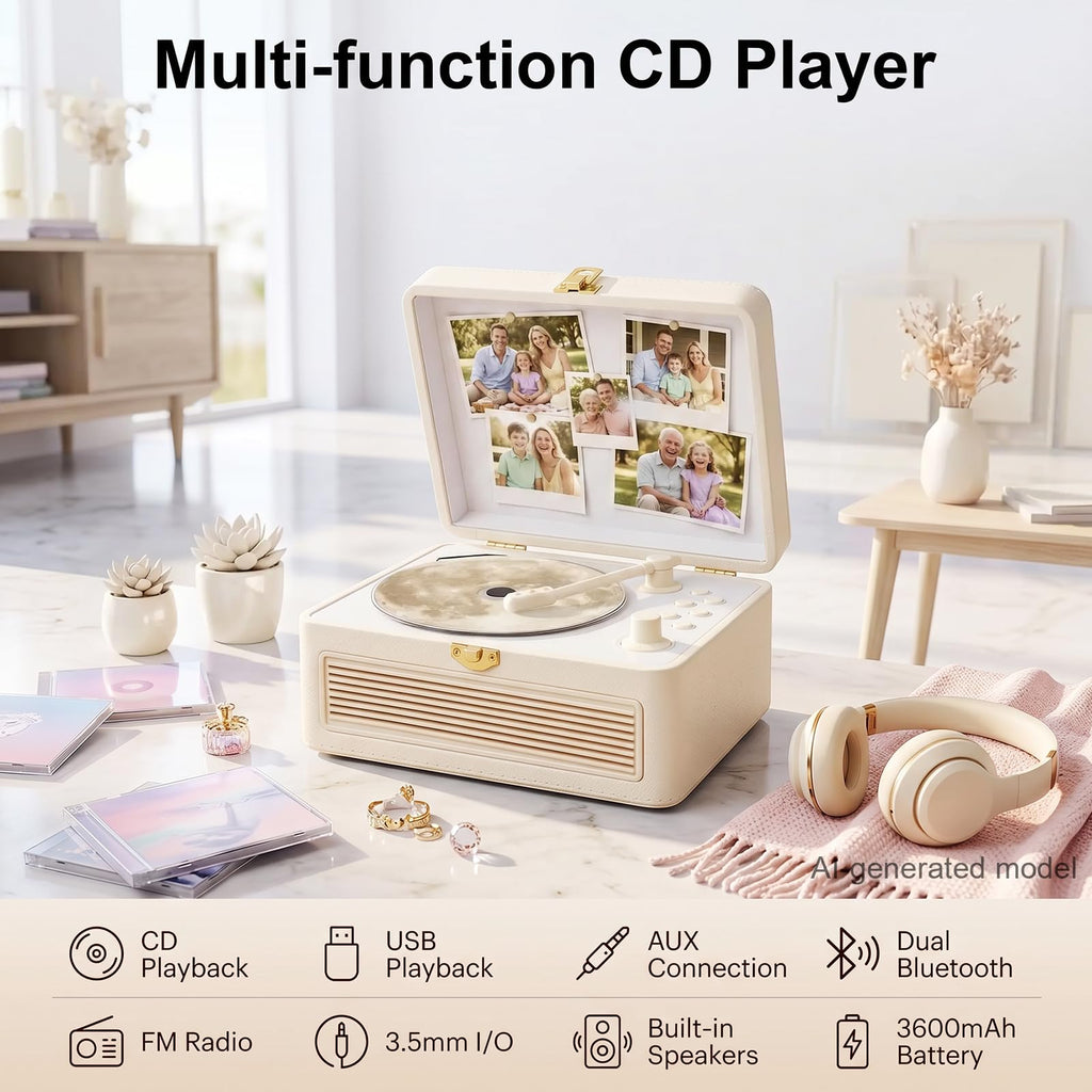 Portable CD Player with Bluetooth D396