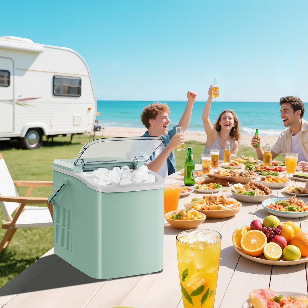Portable Countertop Ice Maker with Basket & Scoop, 2 Cube Sizes M802