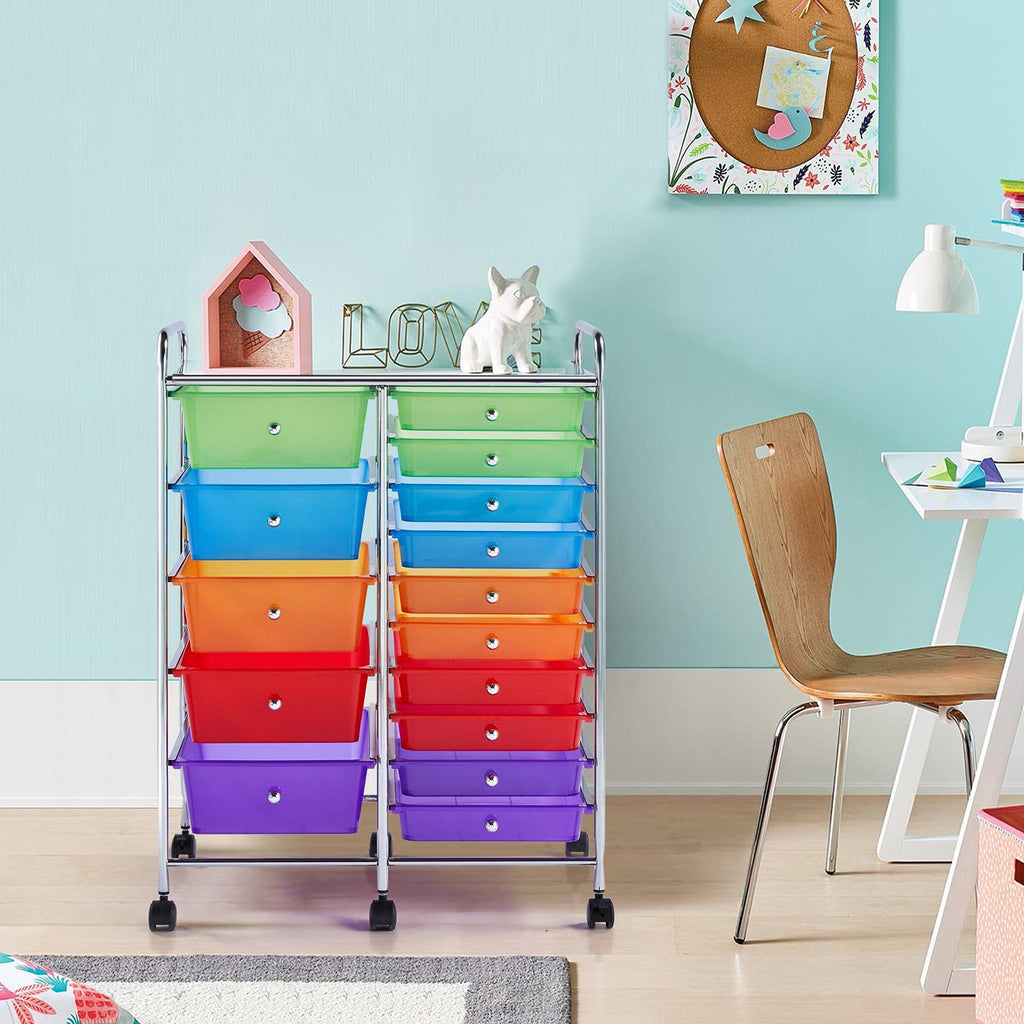 15 Drawer Rolling Storage Cart B6962