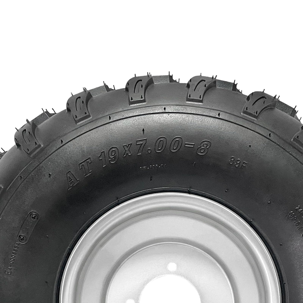 19x7-8 8 Inch All Terrain Tubeless Tire Wheel Assembly 4 Pack H130256