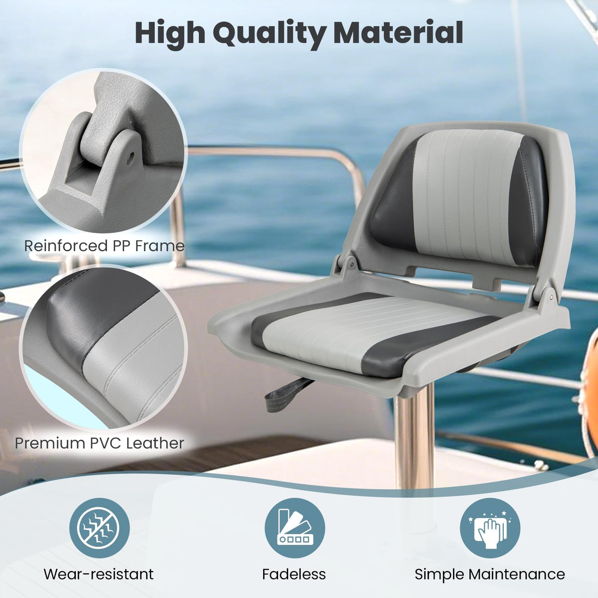 Folding Low Back Boat Seats B36014