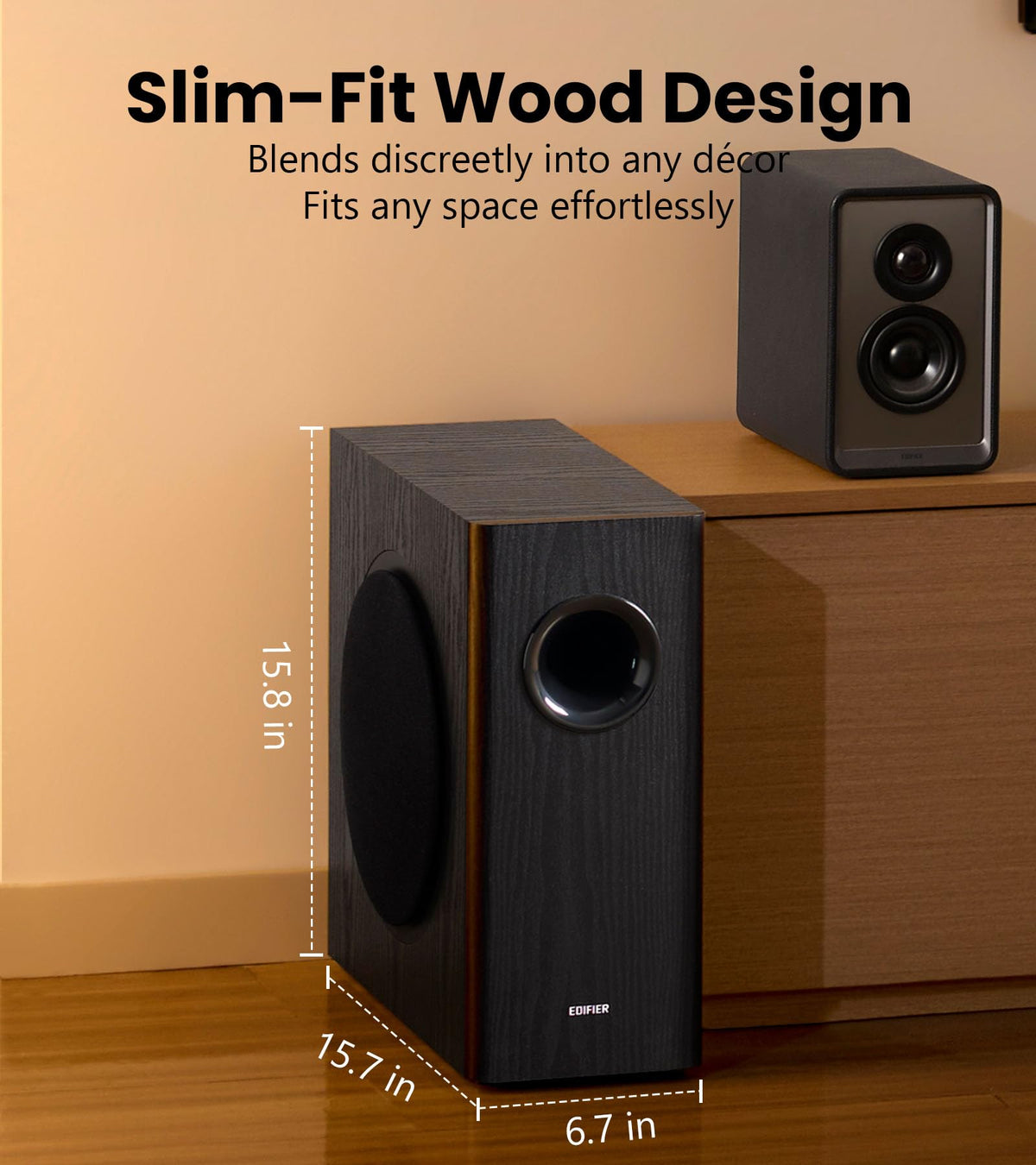 Black Powered Subwoofer O21525