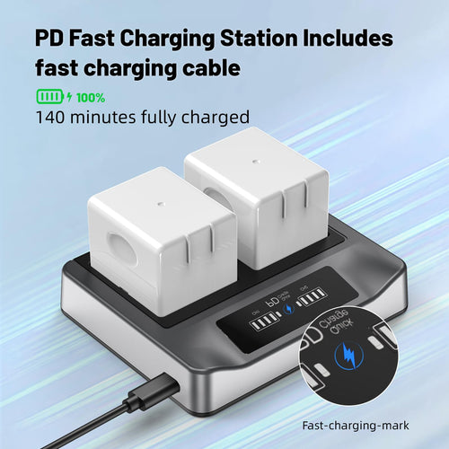 2-Pack Rechargeable Batteries with Charging Station S23400