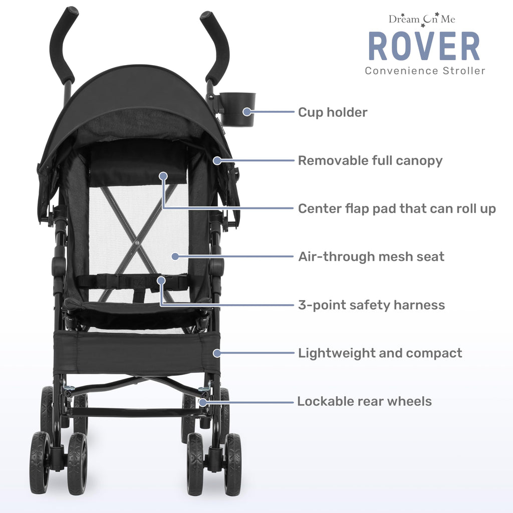 Lightweight Compact Umbrella Stroller with Cup Holder - Black M140379