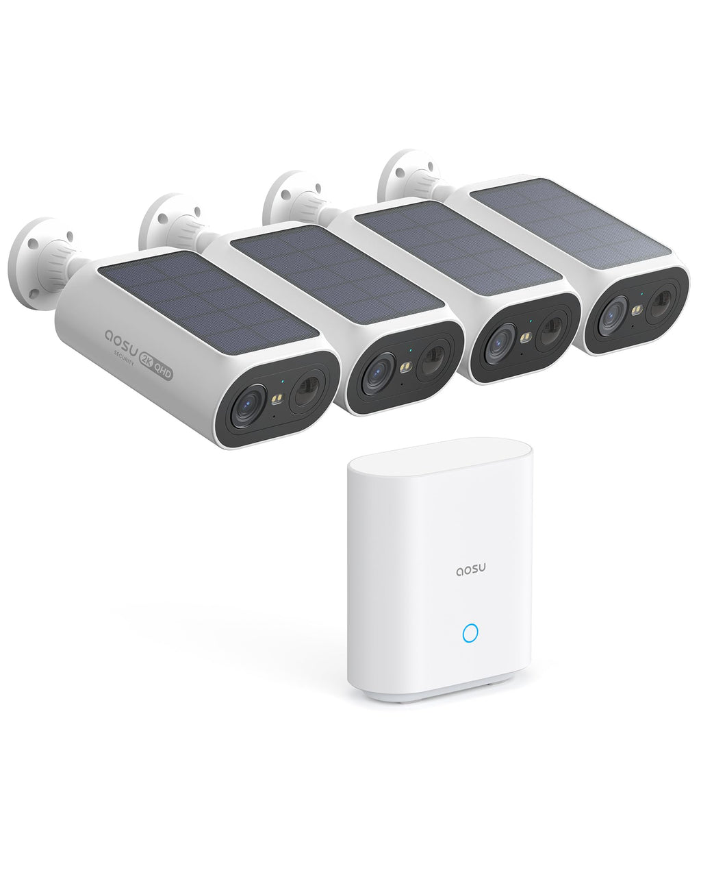 2K QHD Solar Security Cameras Wireless Outdoor System S80512