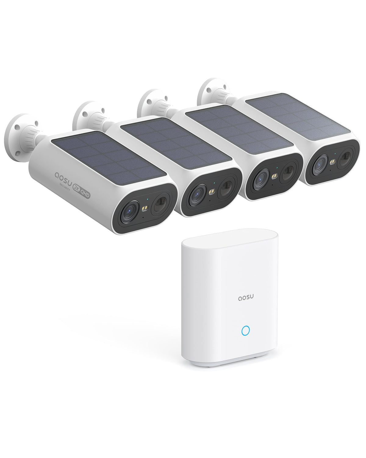 2K QHD Solar Security Cameras Wireless Outdoor System S80512