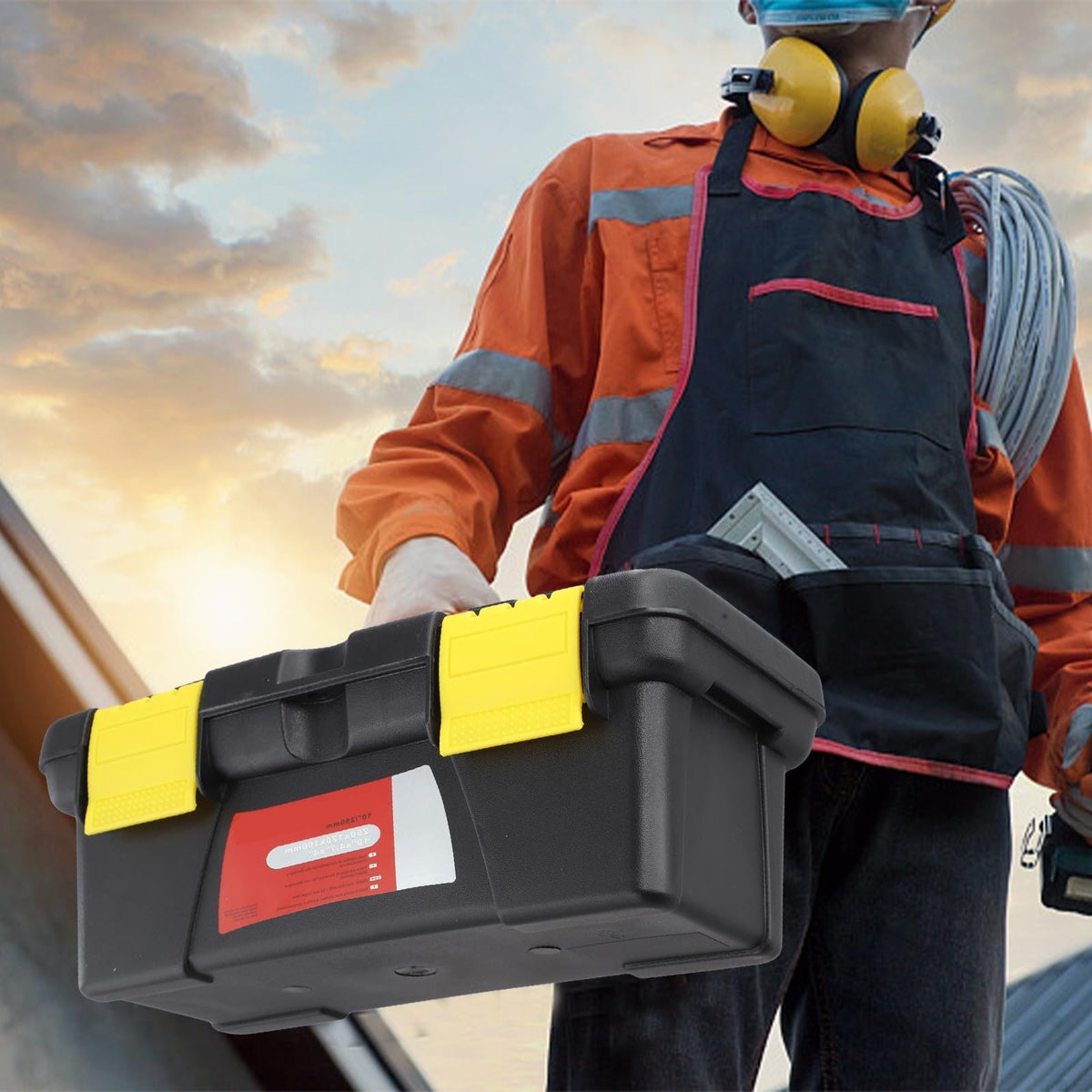 10 Inch Plastic Toolbox with 2-Layer Organization K649905
