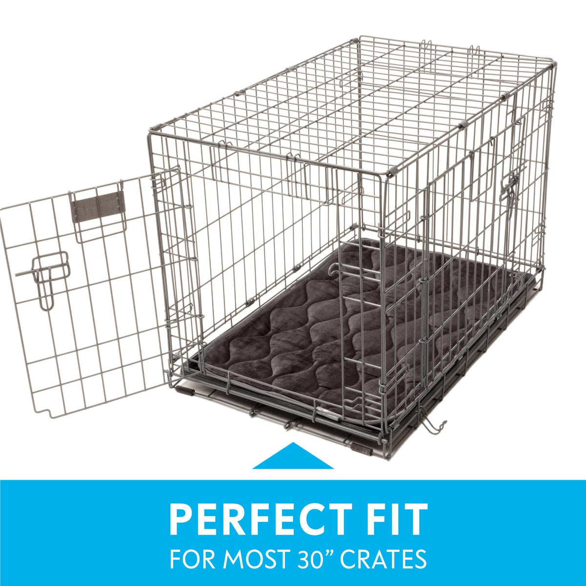 Washable Padded Crate Mats for Dogs Gray 29x18 Inch A789653