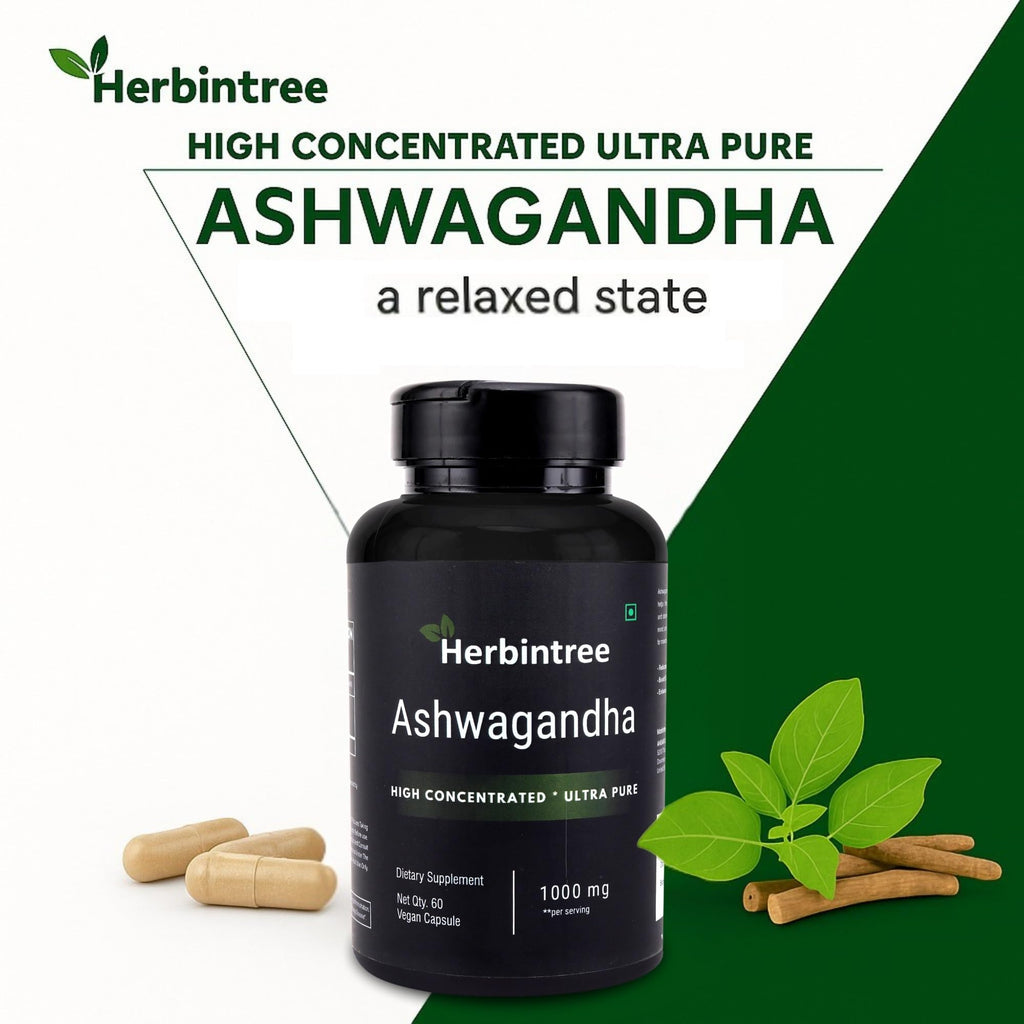 Ashwagandha 1000mg Vegan Non-GMO 60 Veg Capsules E2889