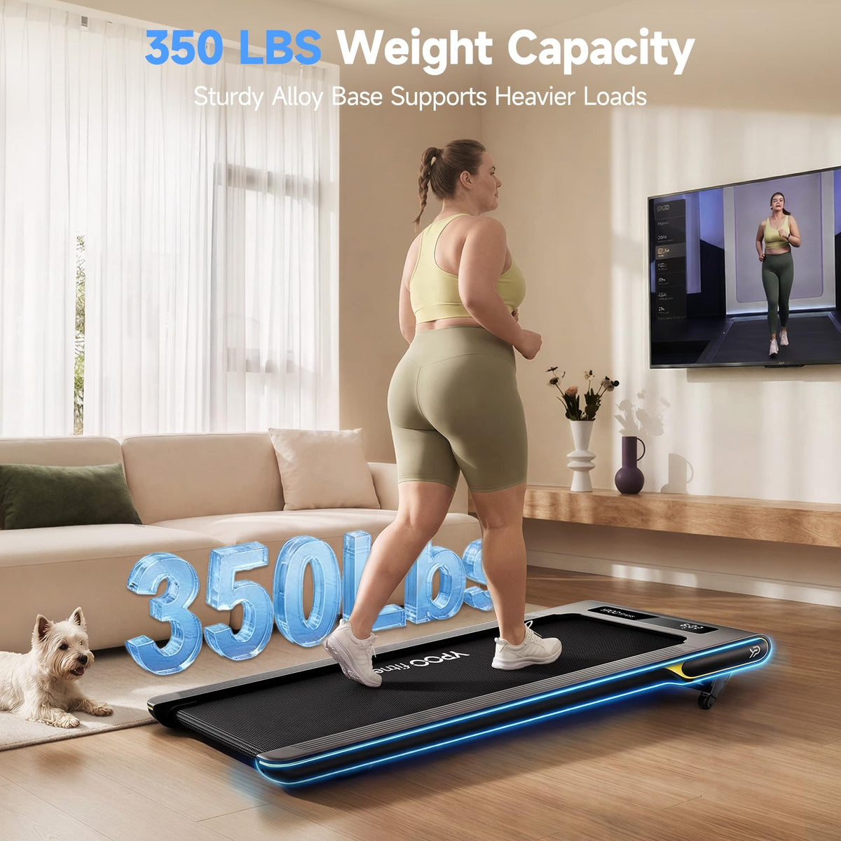 Walking Pad with 14% Incline Under Desk Treadmill H86034