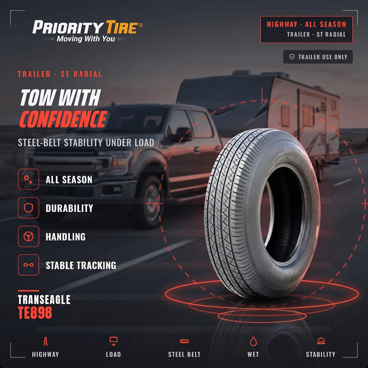 ST205/75D15 All Season Diagonal Tire R39028
