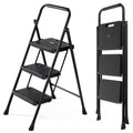 3 Step Ladder 500lbs Capacity Foldable Step Stool H46570