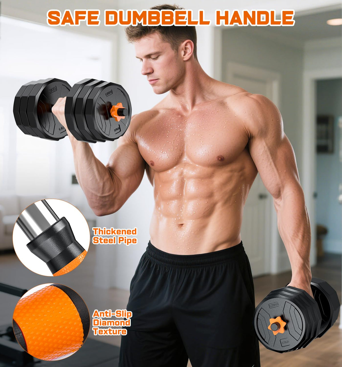 Adjustable Dumbbell Set with Connector K63010