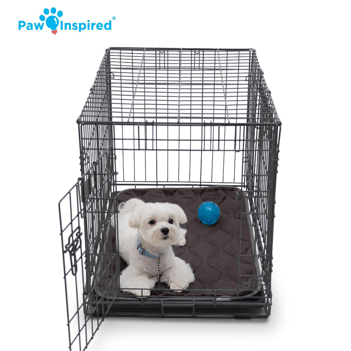 Washable Padded Crate Mats for Dogs Gray 29x18 Inch A789653