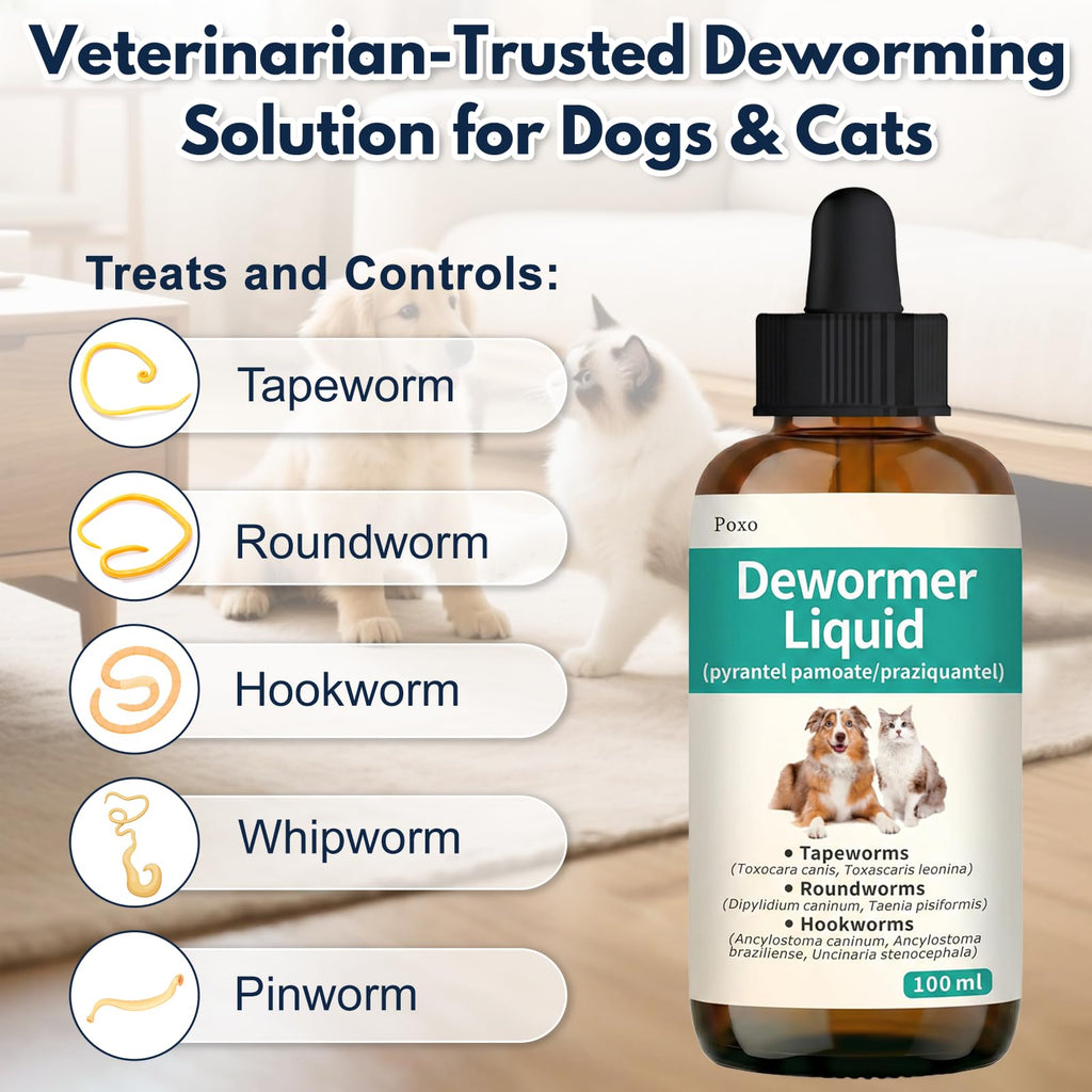 Broad Spectrum Dewormer Liquid for Cats and Dogs 100 mL Z12448