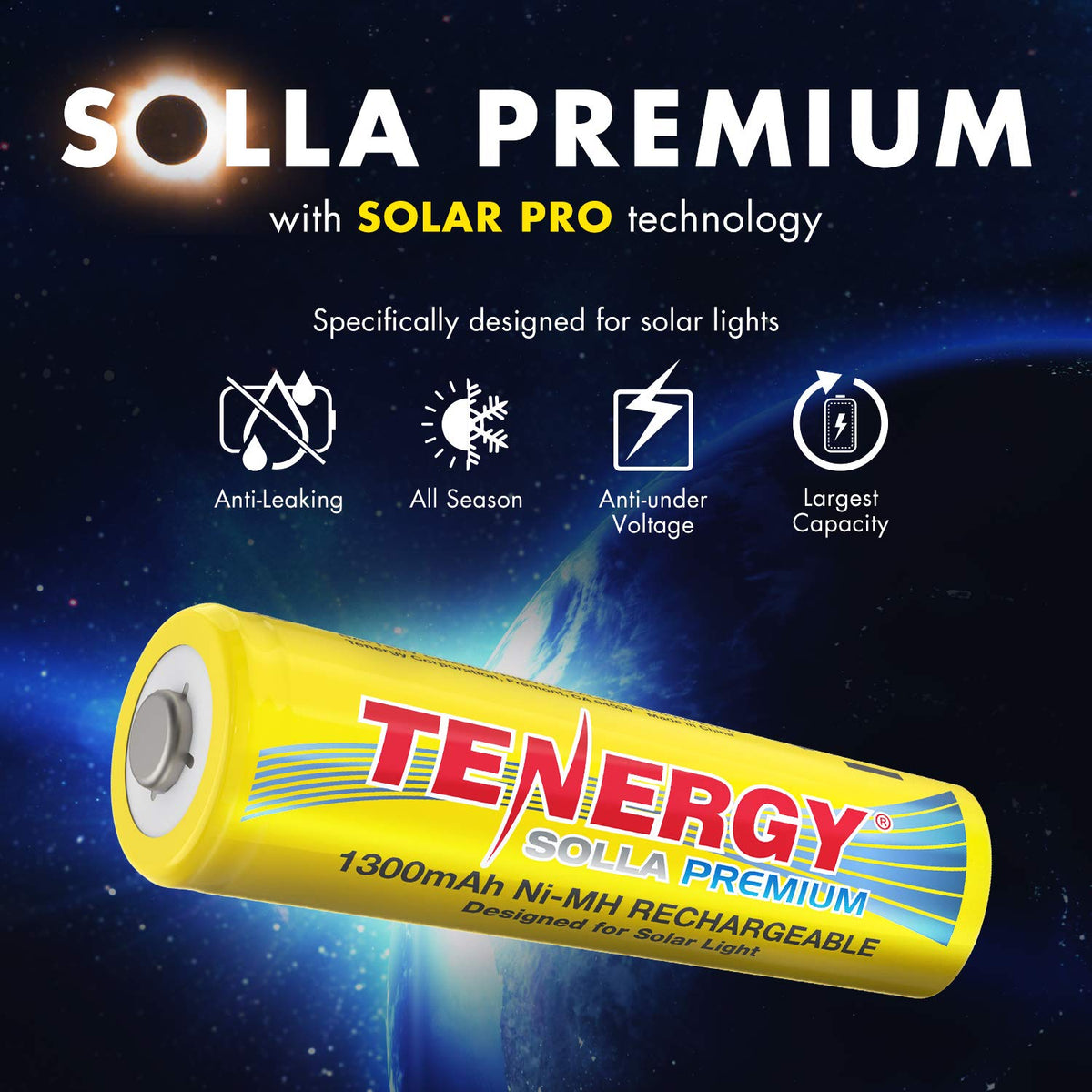 Rechargeable NiMH AA Battery 1300mAh 12 Pack Z4852