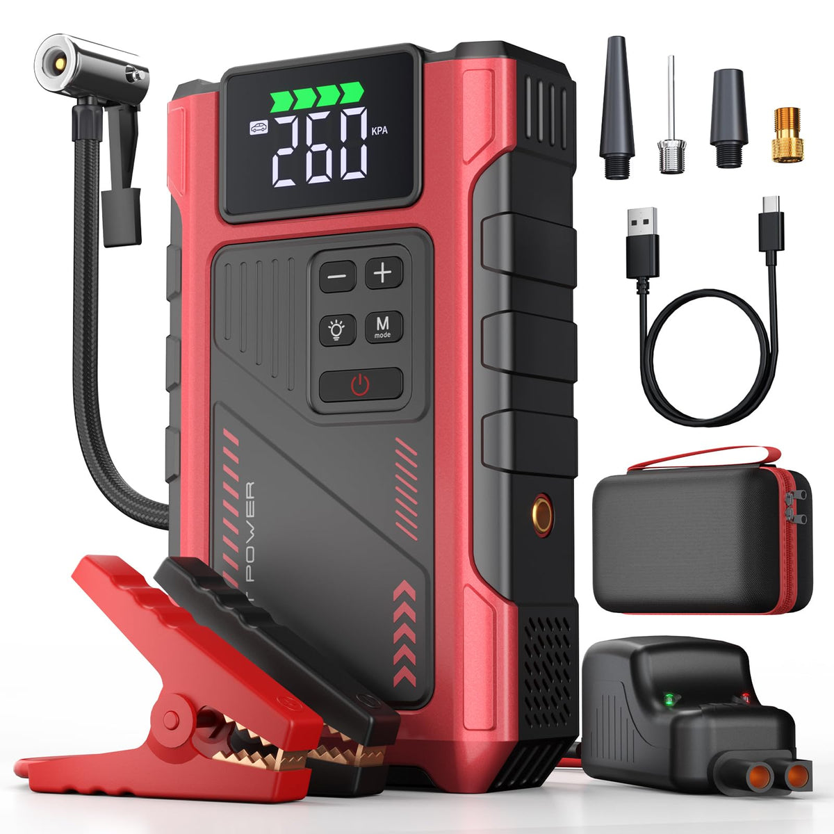 4500A Car Jump Starter with Air Compressor and 150PSI Tire Inflator F637