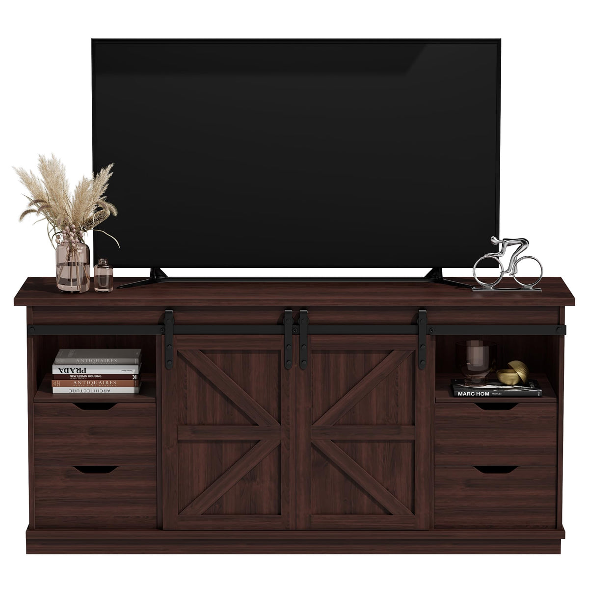 Rustic Oak 4 Drawer TV Stand G204