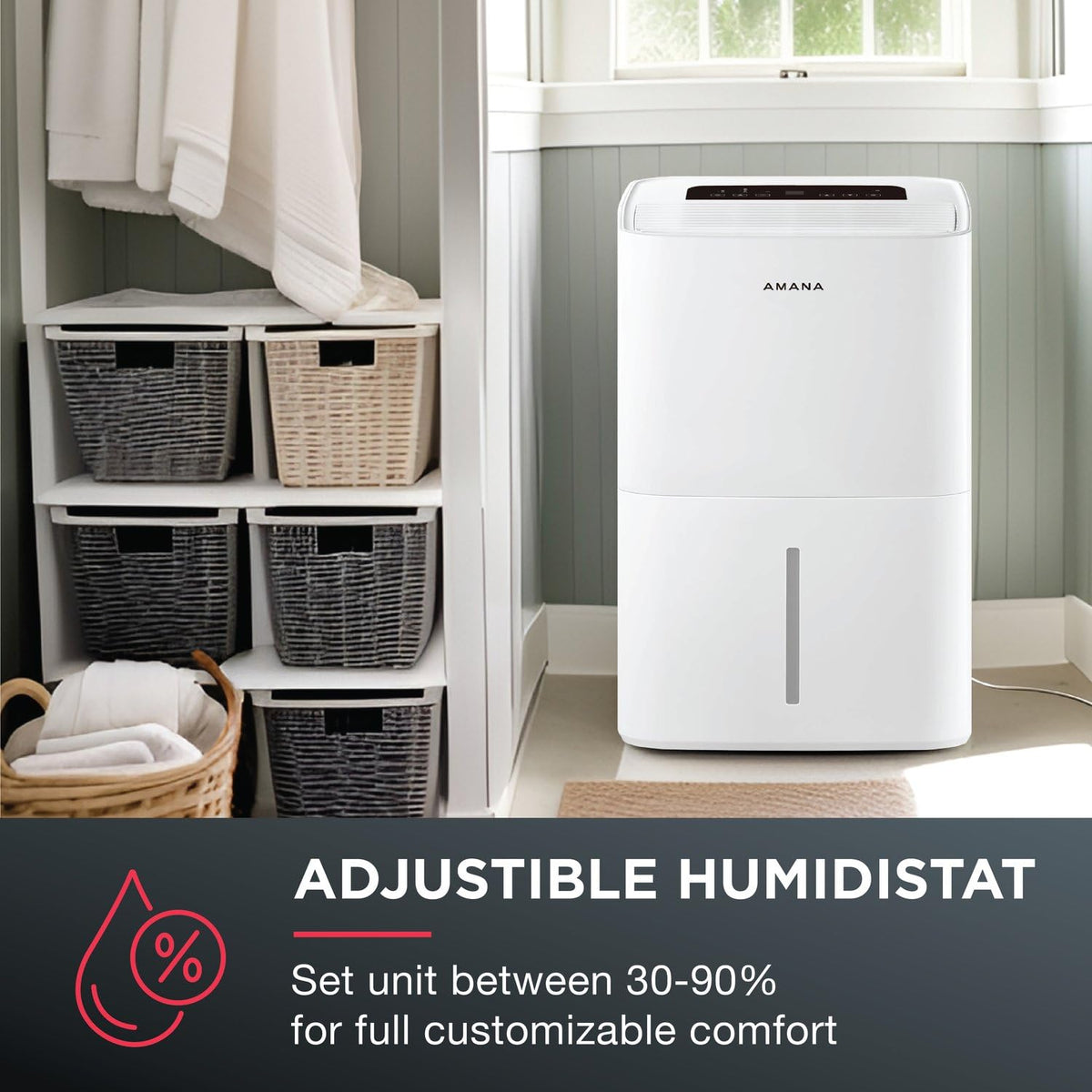 50-Pint Dehumidifier with 3 Speeds and Timer A411