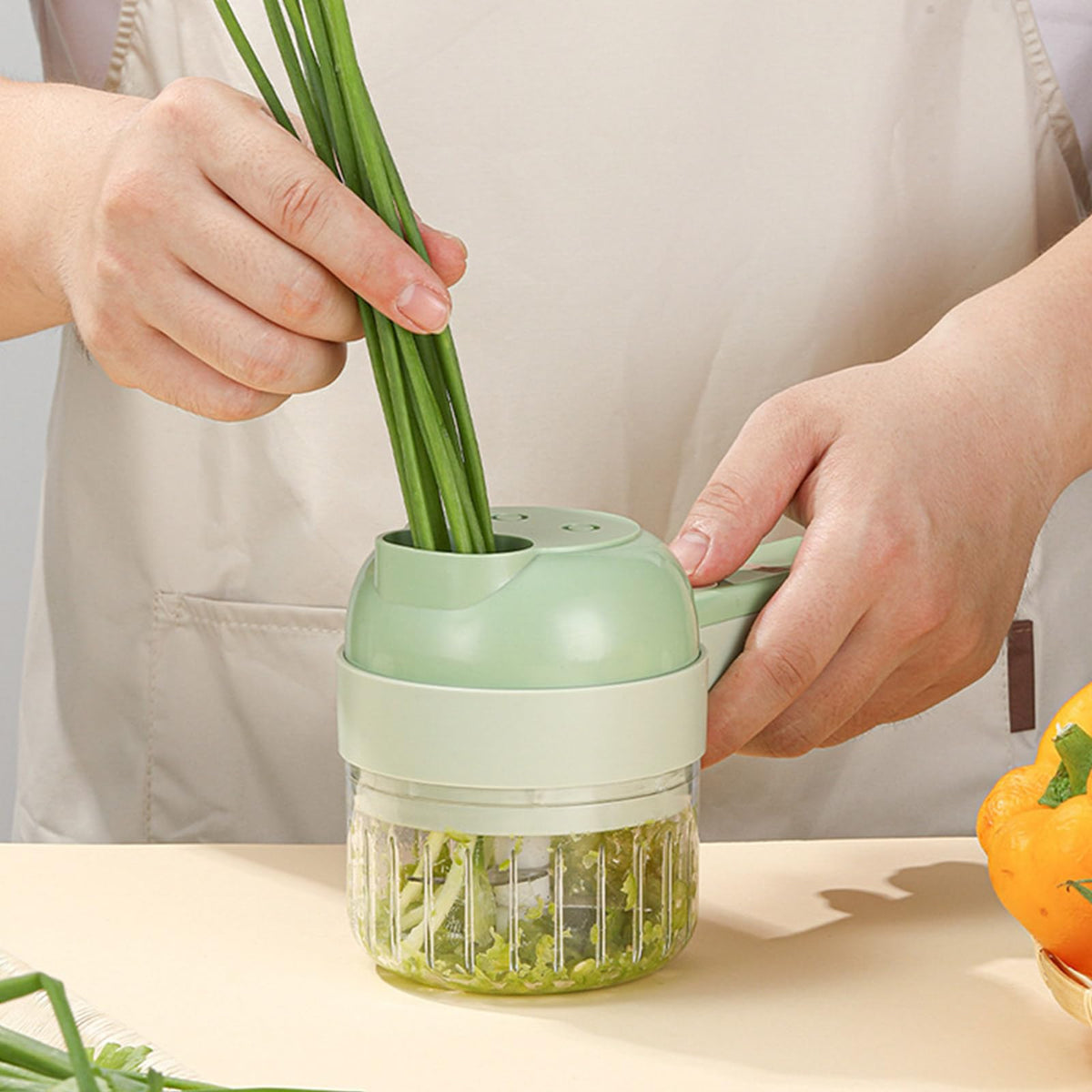 4 in 1 Handheld Electric Vegetable Cutter Set A666
