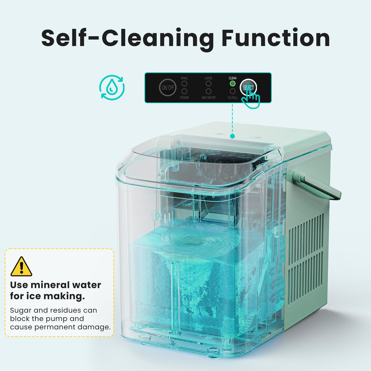 Portable Countertop Ice Maker with Basket & Scoop, 2 Cube Sizes M802