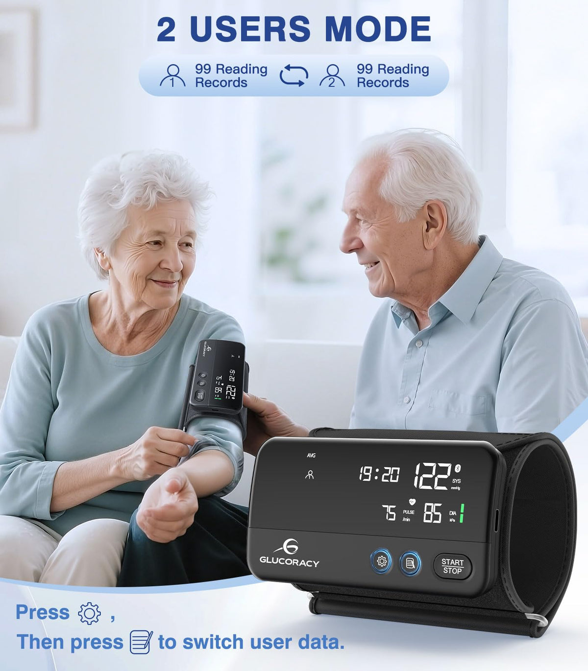 Upper Arm Blood Pressure Monitor with 8.6"-16.5" BP Cuff C129188