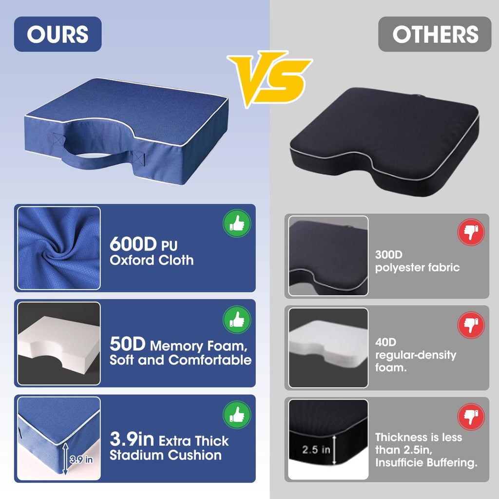 Portable Waterproof Oxford Foldable Stadium Seat Cushions 2PCS N937476
