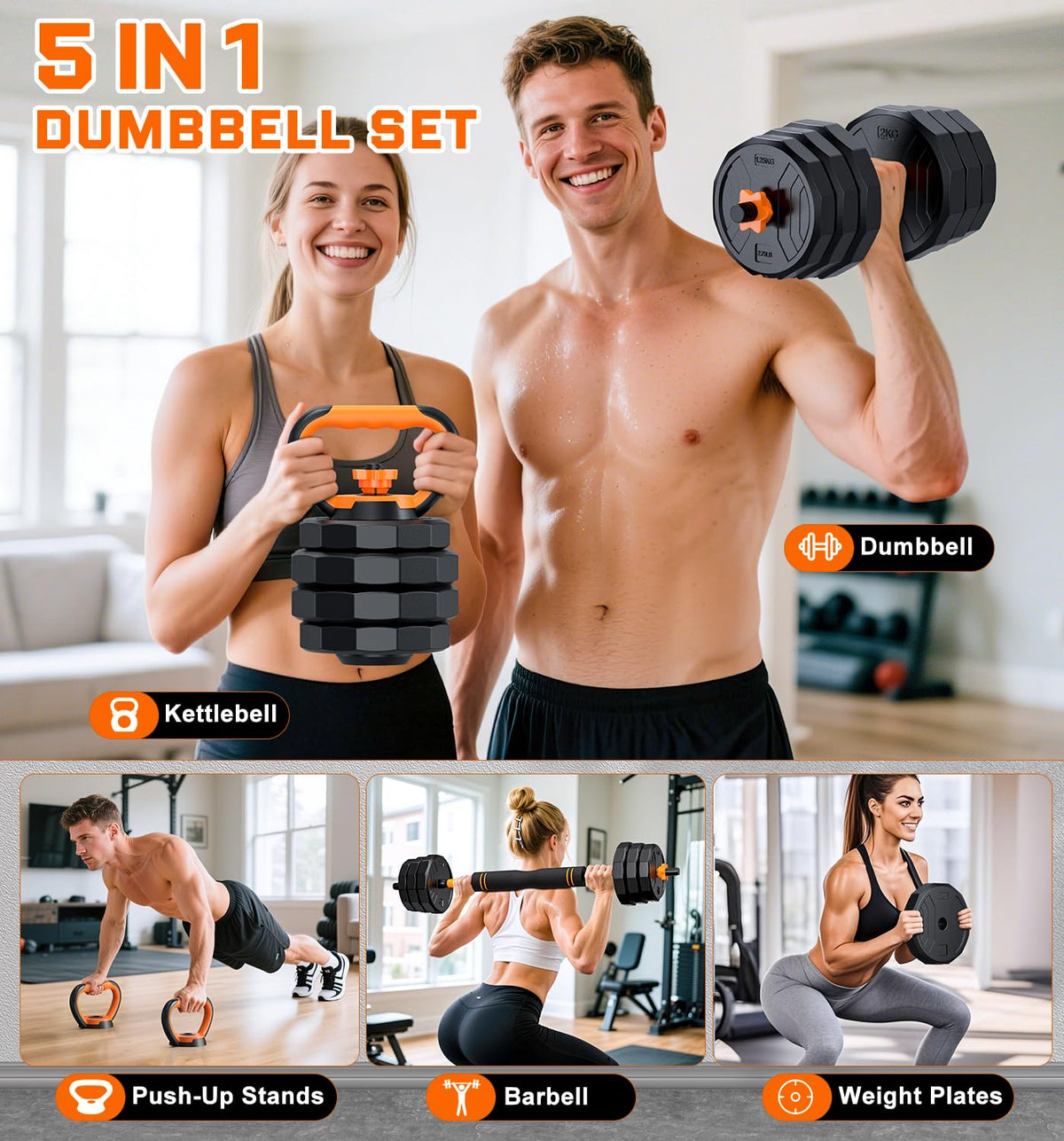 Adjustable Dumbbell Set with Connector K63010