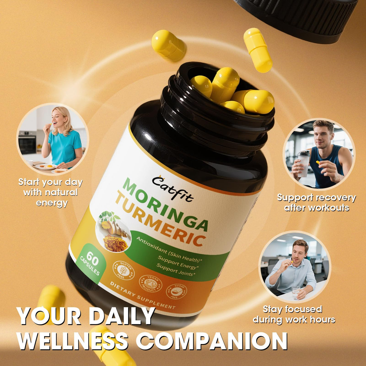Moringa Capsules 10-in-1 Superfood Supplement B5416