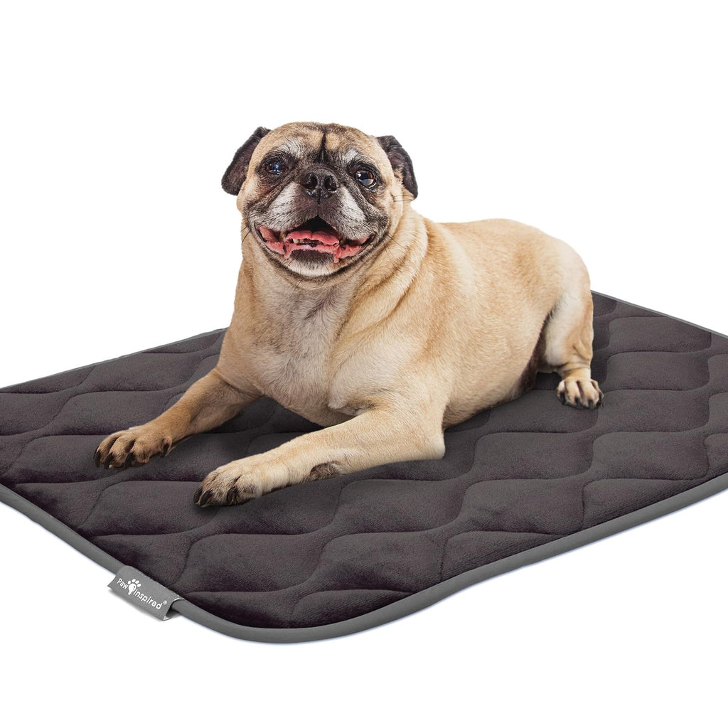 Washable Padded Crate Mats for Dogs Gray 29x18 Inch A789653