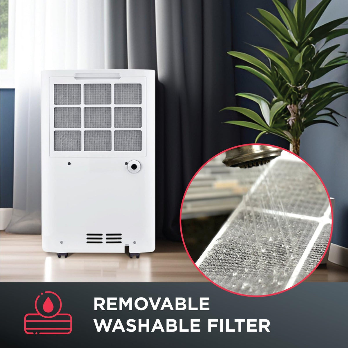 50-Pint Dehumidifier with 3 Speeds and Timer A411