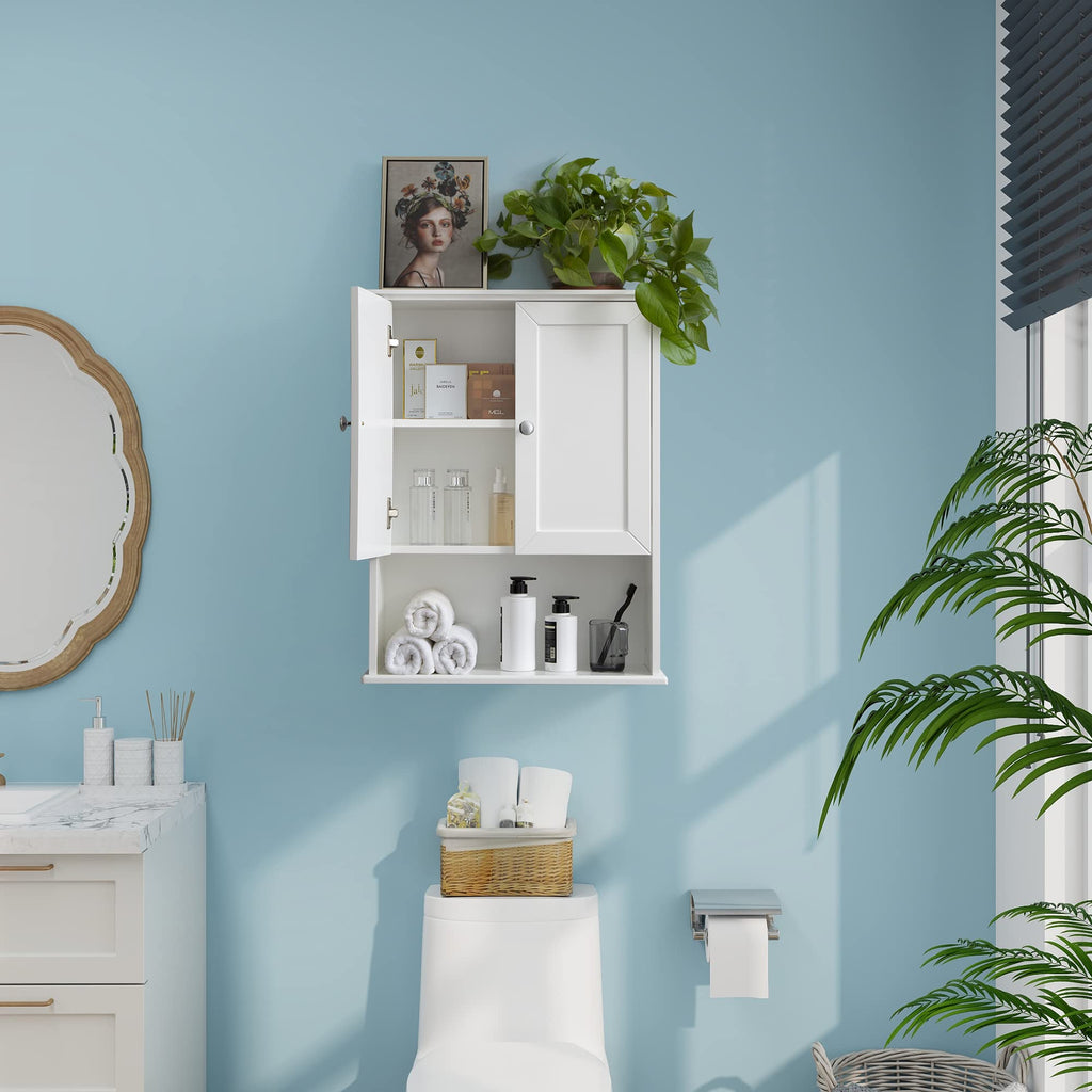 White Wall Mounted Wooden Bathroom Cabinet F6245